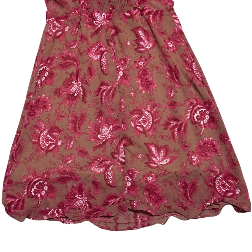 ‼️SOLD‼️ WHITE FOX Sleeveless Floral Print Tie Front Mini Dress XS - Picture 8 of 15